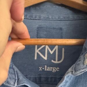 KMJ Women's Classic Denim Button Down Shirt